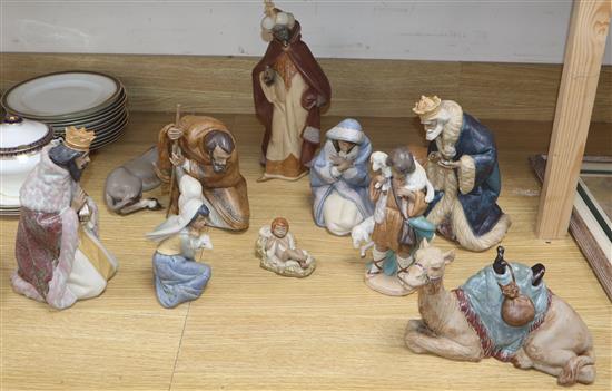 A set of Lladro nativity figures